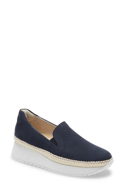 Paul Green Candice Slip-on Platform Sneaker In Space Nubuck
