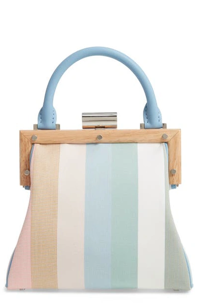 Perrin Le Midi Cotton Top Handle Bag In Ciel Multi