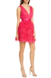 ALICE AND OLIVIA TEGAN FEATHER PARTY DRESS,CG002D16509