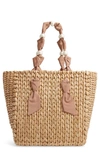 PAMELA MUNSON PETITE ISLA BAHIA PEARL WOVEN TOTE,S20HB010