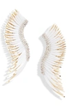 Mignonne Gavigan Madeline Beaded Statement Earrings, White/golden