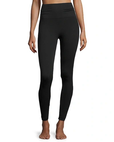 Spanx Plus Size Look-at-me-now&trade; Seamless Leggings In Very Black