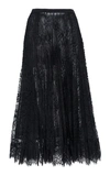 ANDREW GN PLEATED CHANTILLY LACE MIDI SKIRT,788921