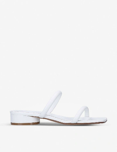 Maison Margiela Tabi Cleft-toe Leather Platform Sandals In White