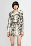 Manokhi Woman Jacket Grey Size L Leather In Grey