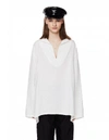 ANN DEMEULEMEESTER ANN DEMEULEMEESTER WHITE COTTON SHIRT,2001-3604-112-002