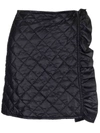 MONCLER MONCLER QUILTED RUFFLE DETAIL MINI SKIRT