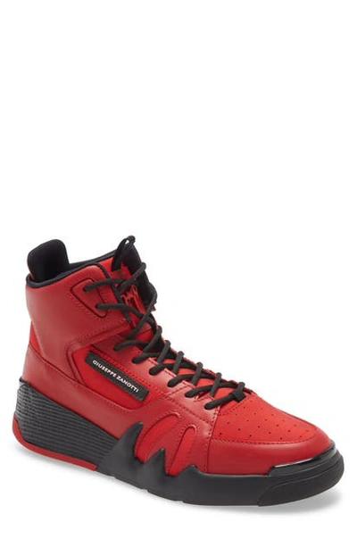 Giuseppe Zanotti Talon High-top Lace-up Sneakers In Fiamma