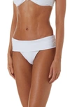 Melissa Odabash Brussels Bikini Bottoms In White Ribbed