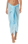 Melissa Odabash Tassel Cover-up Pareo In Celeste