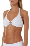 Melissa Odabash Brussels Underwire Bikini Top In White Ribbed