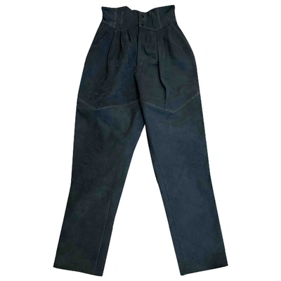 Pre-owned Situationist Straight Trousers In Blue
