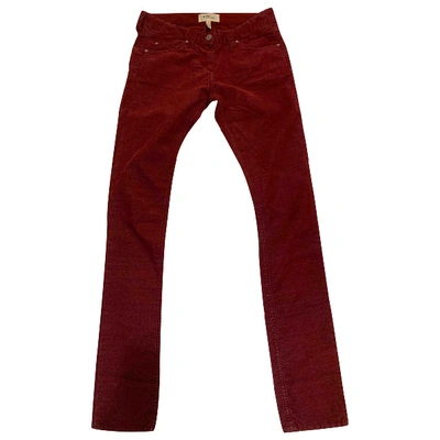 Pre-owned Isabel Marant Étoile Slim Jeans In Red