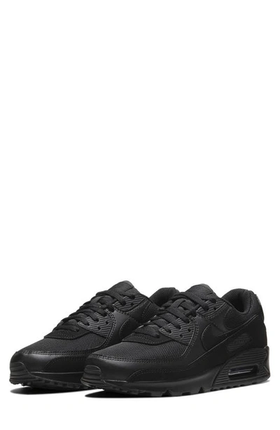 Nike Air Max 90 Sneaker In Black/ Black/ Black/ White