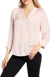 Vince Camuto Rumple Fabric Blouse In Fresh Pink