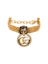 GUCCI LION HEAD GG HOOP BRACELET