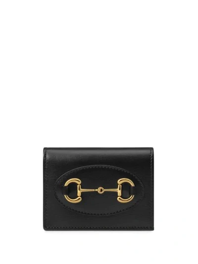 Gucci Horsebit 1955 Card Case Wallet In Black