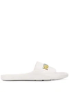 Kenzo Kombo Pool Mule Logo Slides Sandals In White