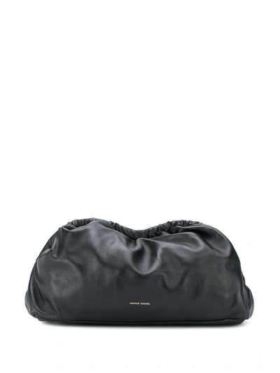 Mansur Gavriel Mini Lambskin Cloud Clutch Bag In Black