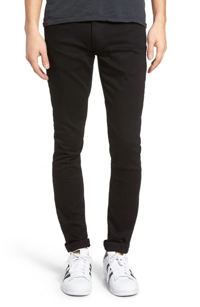 Paige Slim Fit Croft Jeans In Black Shadow In Fallon Coated