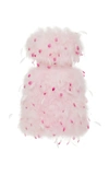 PAMELLA ROLAND STRAPLESS FEATHER-EMBELLISHED TULLE DRESS,782819