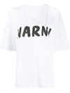 Marni Women Logo Short-sleeved Cotton T-shirt In White