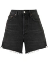 Agolde Dee Super High Rise Shorts Exhibit 26 In Black