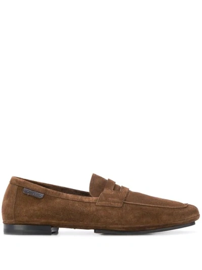Tom Ford Brown Berwick Suede Driving Loafers