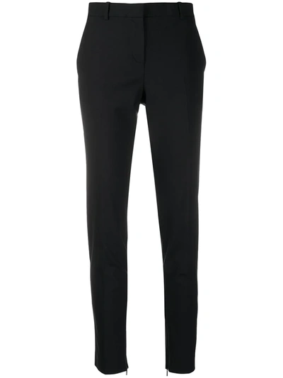 Versace Stretch-crepe Straight-leg Pants In Black