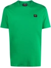 Paul & Shark Cotton T-shirt With Logo Patch In Green