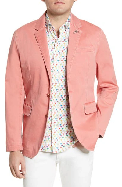 Robert Graham Rally Washed Twill Sport Coat In Coral