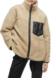 Anine Bing Ryder Faux-shearling Jacket In Brown