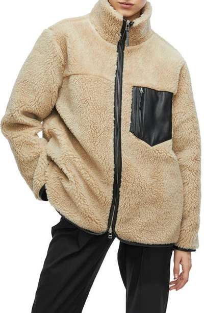 Anine Bing Ryder Faux-shearling Jacket In Brown