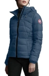 Canada Goose Abbott Packable Hooded 750 Fill Power Down Jacket In Tempest Blue