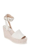 KATE SPADE FRENCHY ANKLE STRAP ESPADRILLE WEDGE SANDAL,K0043