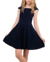 UN DEUX TROIS GIRL'S PLEATED CAP SLEEVE DRESS,PROD230970313