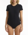 Commando Essential Stretch-cotton Jersey Thong Bodysuit In Black