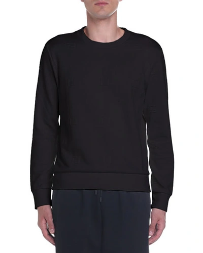 Fendi Men's Ff Embossed Sweatshirt In Black