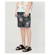 KENZO Floral-pattern relaxed-fit stretch-jersey shorts
