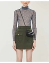 MAJE Jesna high-waist stretch-cotton mini skirt