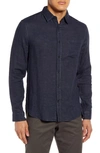 Vince Regular Fit Double Face Button-up Shirt In Heather Coastal