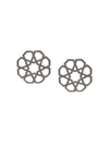RALPH MASRI 18K白金钻石几何造型耳环