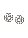 RALPH MASRI 18KT WHITE GOLD DIAMOND GEOMETRIC EARRINGS