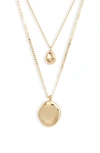 Jenny Bird Mithras Varuna Double Strand Necklace In High Polish Gold