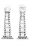Lagos Smart Caviar White Ceramic & Stainless Steel 20mm Apple Watch® Watchband In Silver/white
