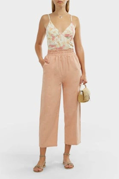 Auguste Peggy High-waist Ramie Trousers In Blush Pink