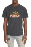 PURPLE SLUB LOGO T-SHIRT,P101-B12