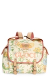 GUCCI LOGO FLORAL PRINT BACKPACK,580811H0MAN