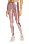 Heroine Sport Marvel Metallic High Waist Leggings In Rose Gold