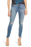 ARTICLES OF SOCIETY SUZY RIPPED FRAY HEM ANKLE SKINNY JEANS,5770PLV-548